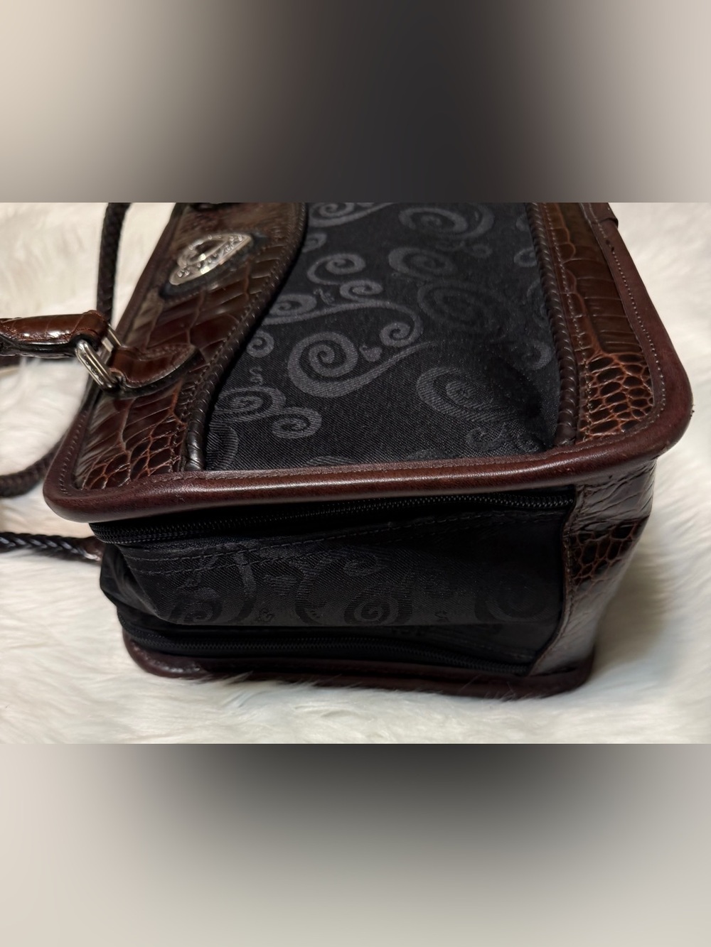 Brighton Vintage Discontinued Lansky Travel Cosmetic Heart Accent Bag - Picture 8 of 14